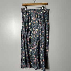 Vintage Cambridge Spirit Women's Floral Midi Skirt 14 Cottagecore Broomstick